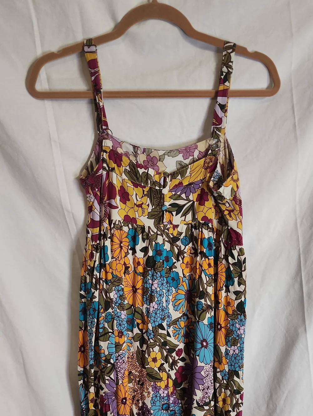 Natural Life Size Small Floral Boho Maxi Dress - Picture 3 of 6